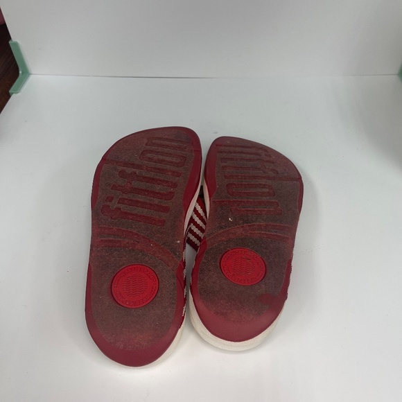 FitFlop Red/White Comfort Flip-Flops | Size 41 EUR/10 USA | Good Condition - Picture 6 of 6